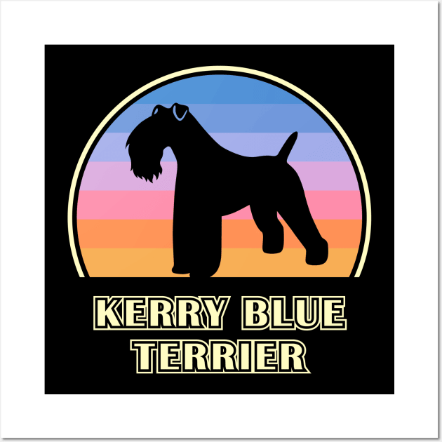 Kerry Blue Terrier Vintage Sunset Dog Wall Art by millersye